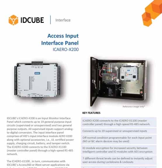 Access Input
Interface Panel
ICAERO-X200