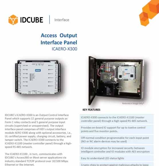 Access Output
Interface Panel
ICAERO-X300