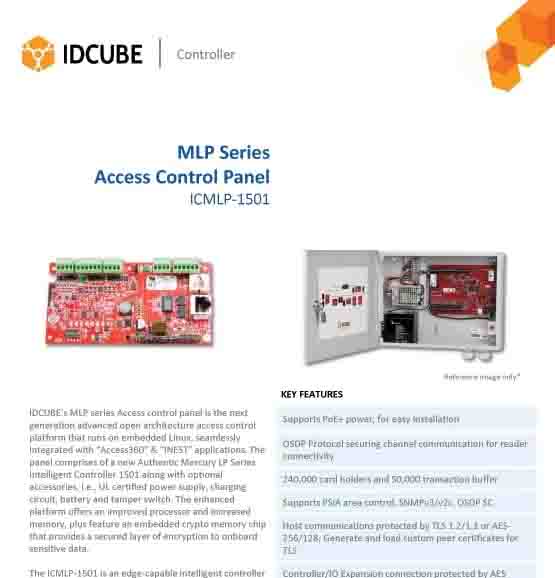 MLP Series
Access Control Panel
ICMLP-1501